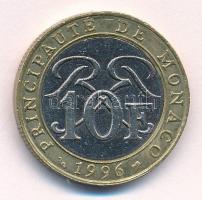 Monaco 1996. 10Fr bimetál T:2 Monaco 1996. 10 Francs bimetallic C:XF Krause P#163