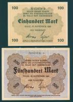 Német Birodalom/Weimari Köztársaság/Halle 1922.09.25. 100M, 500M T:I