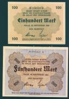 Német Birodalom/Weimari Köztársaság/Halle 1922.09.25. 100M, 500M T:I