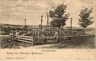 1903 Vízakna, Salzburg, Ocna Sibiului; Honvéd szobor. Takáts Jenő kiadása / military monument