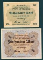 Német Birodalom/Weimari Köztársaság/Halle 1922.09.25. 100M, 500M T:I