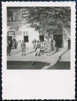 cca 1940 Mádéfalvai (Erdély) vasútállomás, fotó, 8,5×6,5 cm