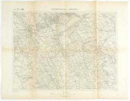 cca 1900 Székesfehérvár és Seregélyes környékének katonai térképe (rajta a Velencei-tóval), kiadja: K. u. k. Militär-geographisches Institut, 1:75000, apró szakadásokkal, 47×61,5 cm