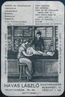 1927 Havas László budapesti divatáruháza alumínium reklámja, hátoldalon korona-pengő átváltási táblázattal