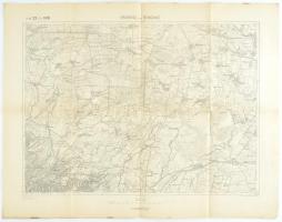 cca 1901 Raholca (Orahovica) és Benicance környékének katonai térképe, kiadja: K. u. k. Militär-geographisches Institut, 1:75000, lap széle kissé foltos, 47×61 cm