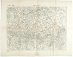 cca 1900 Tamási és Igal környékének katonai térképe, kiadja: K. u. k. Militär-geographisches Institut, 1:75000, apró folttal, lapszéli apró szakadásokkal, 47×61 cm