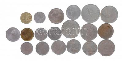 19db-os vegyes, főleg thaiföldi érmetétel, közte forgalmi emlékérmék T:1--2- 19pcs mixed coin lot, mostly from Thailand, within circulating commemorative coins C:AU-VF