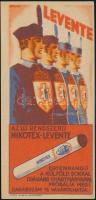 cca 1930-1940 Nikotex-Levente cigaretta reklám számolócédula
