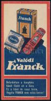 cca 1920-1940 Franck kávépótlék számolócédula
