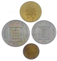 Makaó 1967. 5a Cu-Ni + 1982. 50a sárgaréz + 1P Cu-Ni + 5P Cu-Ni T:1-,2
Macau 1967. 5 Avos Cu-Ni + 1...