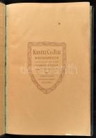 cca 1900-1910 Nagyméretű főkönyv, használatlan állapotban, Kanitz C. és Fiai Bp., márványozott lapélekkel, kissé kopott vászonborítóval, 46x31 cm