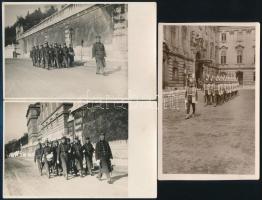 cca 1930 A Darabont testőrség és a puskás őrség a Várban 3 db fotólap