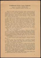 1942 Keöpe Viktor Géza: Emlékbeszéd Kőrösi Csoma Sándorról, Otranto ... Turáni testvérek 16p