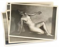 Kankovszky Ervin (1884-1945) Erotikus fotó sorozat 8 db pecséttel jelzett fotó, 24x18 cm