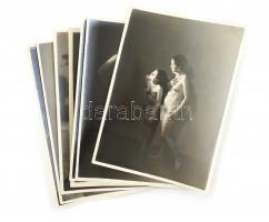 Kankovszky Ervin (1884-1945) Erotikus fotó sorozat páros akt 7 db pecséttel jelzett fotó, 24x18 cm