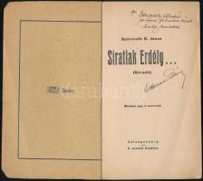 Gyarmath B. János: Siratlak, Erdély... (Versek) 1925-1926. Dedikált, sorszámozott. Zalaegerszeg, Sze...
