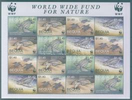 2001 WWF Bőröshátú teknős kisív Mi 306-309