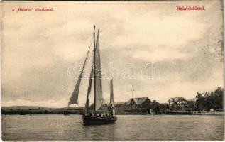 1912 Balatonfüred, "Balaton" vitorlás. Grüner Simon kiadása