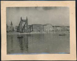 cca 1900 Budapest az Erzsébet híd építés alatt 8x10 cm