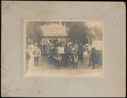 cca 1894 Kossuth Mauzóleum díszőrséggel a Kossuth Lajos temetésén? fotó 17x12 cm Kartonon