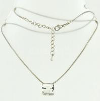 Ezüst (Ag) nyaklánc és fülbevaló szett. Jelzés nélkül, bruttó: 7,5 g, dobozban