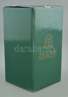 Zsolnay főnix mintás kis váza. Kézzel festett, jelzett (Zsolnay Hungary 150. Jubileum, tervező: Szab...