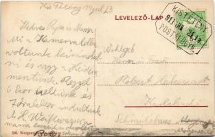 1911 Budapest XXII. Nagytétény, Katonai lövölde lőcsarnok, K.u.K. katonák. Weigand István kiadása + ...