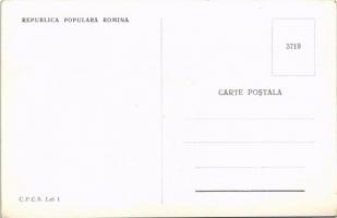 Torda, Turda; Piata Republicii, Alimentara / square, shops, restaurant, town hall / tér, Néptanács, ...