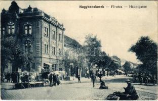 1916 Nagybecskerek, Zrenjanin, Veliki Beckerek; Fő utca, piac / Hauptgasse / main street, market