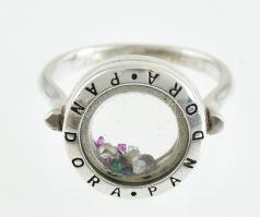 Ezüst(Ag) gyűrű Pandora jelzéssel, méret: 56, bruttó: 6,36 g