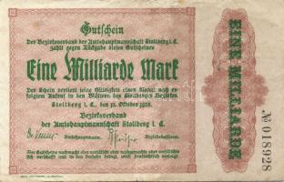 Német Birodalom/Weimari Köztársaság/Stollberg 1923.10.12. 1000.000.000M T:III