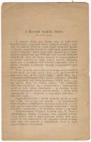 cca 1890 A Kossuth-bankók clichéi. Írta Nyáry József 7p. Szakadással T:III