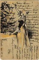 1905 Karácsony. dombornyomott litho / Christmas. embossed litho s: Heyer (fl)