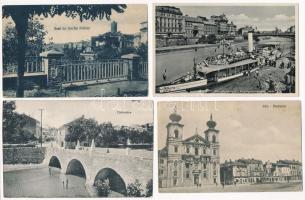 12 db RÉGI külföldi város képeslap / 12 pre-1945 European town-view postcards
