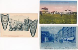 12 db RÉGI külföldi város képeslap / 12 pre-1945 European town-view postcards