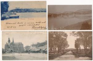 4 db RÉGI felvidéki város képeslap / 4 pre-1945 Upper Hungarian (now Slovakian) town-view postcards