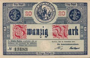Német Birodalom/Weimari Köztársaság/Ruhla 1918.11.20. 20M (2x) T:II