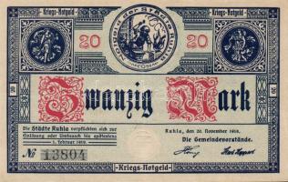 Német Birodalom/Weimari Köztársaság/Ruhla 1918.11.20. 20M (2x) T:II