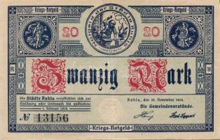 Német Birodalom/Weimari Köztársaság/Ruhla 1918.11.20. 20M (2x) T:II
