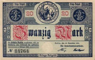 Német Birodalom/Weimari Köztársaság/Ruhla 1918.11.20. 20M (2x) T:II