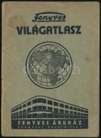 1934 Fenyves világatlasz. Bp., Fenyves Áruház, 32 p. Kiadói tűzött papírkötés, helyenként kissé foltos.