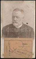 1900 A Párizsi Világkiállítás fényképes igazolványa magyar személy részrére