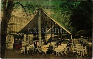 1916 Buziásfürdő, Baile Buzias; Gyógyterem a kávéházzal / cafe garden with spa (EK)