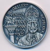 1980. Szent Gellért / Szeged MDCCCLXXX - Árvízi fogadalom MCMLXXX ezüstpatinázott Br emlékérem (42,5mm) T:1-