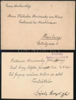 cca 1900 Pozsony gr. Szapáry Margit aláírt meghívó kártyája borítékkal
