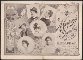 cca 1910 Mártonffy Gyula fényképész reklám kártya, hajtva