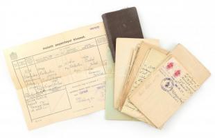 cca 1936-1945 Kispesti zsidó család dokumentumai. Igazolások, bizonyítványok, stb.