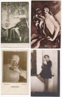 4 db RÉGI motívum képeslap: magyar színészek / 4 pre-1945 motive postcards: Hungarian actors