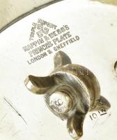 Mappin & Webb ezüstözött fém fedél. Jelzett. Apró horpadással, kopásnyomokkal. m: 15 cm, 19x25,5...