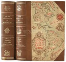 Cholnoky Jenő-Germanus Gyula et alii: A Föld felfedezői és meghódítói I-I. kötet. I. kötet: Európa, KisÁzsia, Belső- és Kelet-Ázsia. II. Észak- és Dél-Afrika. [Bp, 1938. Révai.] Kiadói félbőr-kötés, kopott borítóval, hiányzó címlapokkal, egy-két szakadt lappal, az I. kötet sérült kötéssel, kissé foltos lapokkal.